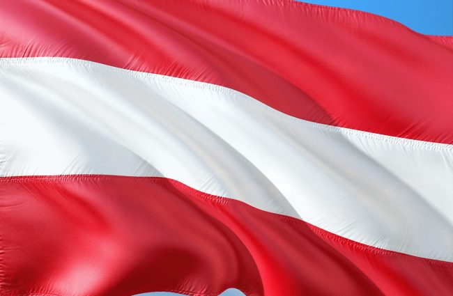 flag, austria, banner